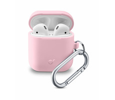 Cellularline Bounce Ochranný kryt s karabinou pro Apple AirPods 1 & 2 růžová