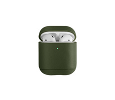 Uniq Terra kožené ochranné pouzdro pro Apple AirPods Pro  - Pine olivová