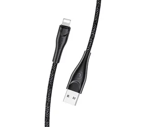 USAMS SJ397 U41 Braided Datový Kabel 3m Lightning černá