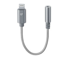 Cellularline Music Enabler Extra odolný adaptér z konektoru Lightning na 3.5 mm jack šedá / MFI certifikace