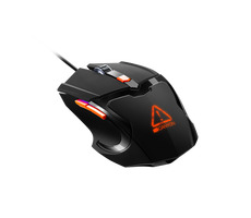 CANYON Vigil černá-oranžová / Herní optická myš / 3200 DPI / 6 tlačítek / RGB podsvícení / USB / 1.65 m