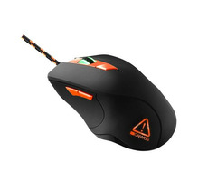 CANYON Eclector černá-oranžová / Herní optická myš / 3200 DPI / 6 tlačítek / RGB podsvícení / USB / 1.65 m