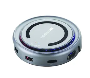 CANYON CNS-TDS07DG šedá / Dokovací stanice / Qi bezdrátová nabíječka / USB 2.0 | 3.1 | USB-C / HDMI / VGA / 3.5 mm jack