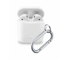 Cellularline Bounce Ochranný kryt s karabinou pro Apple AirPods 1 & 2 bílá