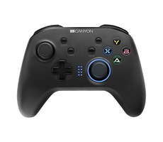 Canyon 4 v 1 bezdrátový gamepad černá / 4-way D-pad / 16 tlačítek / 2.4 GHz / Switch & Android & PC & PS3