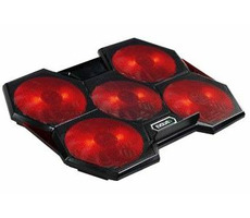EVOLVEO ANIA 14 černá / chladicí podstavec pro notebooky 12" - 17.3" / 5 ventilátorů / LED podsvícení / USB