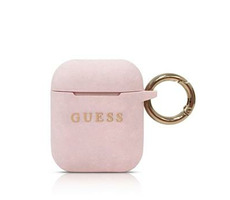 GUESS Silikonový Kryt pro Airpods růžová