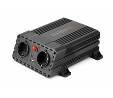 Technaxx TE19 měnič napětí / 600W / vstup 12V DC / 2xUSB / 2x230V zásuvka / černá