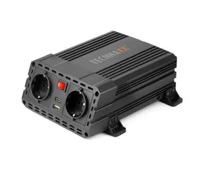 Technaxx TE19 měnič napětí / 600W / vstup 12V DC / 2xUSB / 2x230V zásuvka / černá
