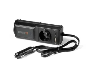 Technaxx TE21 měnič napětí / 200W / vstup 12V DC / 2xUSB / 1x230V zásuvka / černá