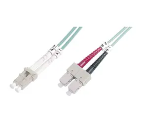 DIGITUS Fiber Optic Patch Cord LC na SC Multimode 50&125 µ 2m / OM3 / Duplex