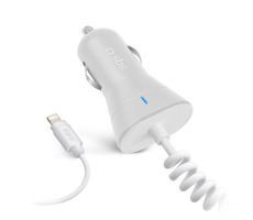 SBS Autonabíječka Apple MFI bílá / 2100 mA