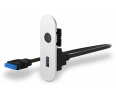 Streacom I-O panel s USB-A pro skříň Streacom DA2 stříbrná / 1x USB 3.0 Typ A / délka 400 mm