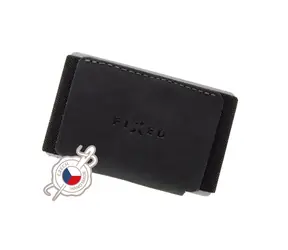 FIXED Tiny Wallet Kožená peněženka z pravé hovězí kůže (FIXW-STN-BK) černá