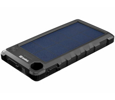 Sandberg Outdoor Solar Powerbank 10000 mAh / solární dobíjení / 1x USB-C / 1x USB-A / 1x micro USB / černá