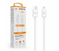 Aligator Datový kabel POWER 3A USB-C - Lightning 1m bílá