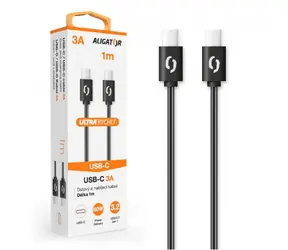 Aligator Datový kabel POWER 3A USB-C - USB-C 1m černá