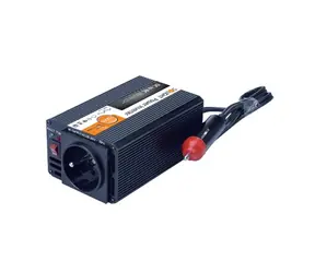 Solight IN05 invertor 12V černá / USB 500mA / kovový / max. zatížení: 200W