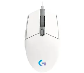 Logitech G203 Lightsync bílá / drátová herní myš / 8000 DPI / 6 tlačítek / RGB Lightsync
