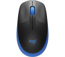 Logitech M190 modrá / optická bezdrátová myš / 1000 DPI / USB přijímač / 3 tlačítka