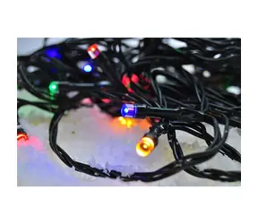 Solight 1V101-M LED venkovní vánoční řetěz 100 LED / 10m / přívod 3m / 8 funkcí / časovač / IP44 / vícebarevný