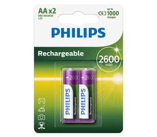 Philips dobíjecí baterie AA 2600mAh, NiMH - 2ks