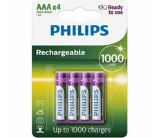 Philips dobíjecí baterie AAA 1000mAh, NiMH - 4ks