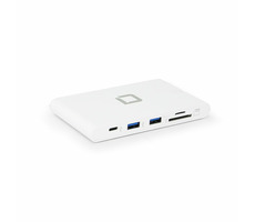 DICOTA Přenosné dokovací zařízení USB-C 9v1 bílá / HDMI / 1x USB-A / 1x USB-C / čtečka karet SD+microSD