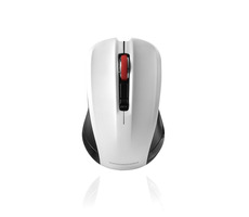 MODECOM MC-WM9.1 černo-bílá / bezdrátová optická myš / 1600DPI / USB/ 4 tlačítka