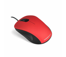 MODECOM MC-M10S černo-červená / drátová optická myš / 1000DPI / 3 tlačítka / ultra tichá