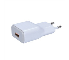 Solight DC51 USB nabíjecí adaptér 1x USB bílošedá / fast charge / Qualcomm / 5V-2A / 9V-1.5A / 12V-1A / AC 230V