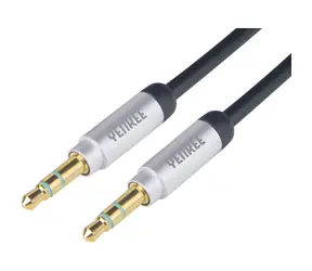 YENKEE YCA 201 BSR  Stereo audio AUX kabel s 3.5 mm konektorem jack / 2x 3.5 mm jack M-M / 1m