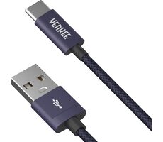 YENKEE YCU 301 kabel USB 2.0 na USB-C fialová / M-M / délka 1m / 480 Mbs / 3A