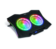 YENKEE YSN 310 černá / chladicí podložka pro Notebook / LCD displej / RGB / až do 15.6"