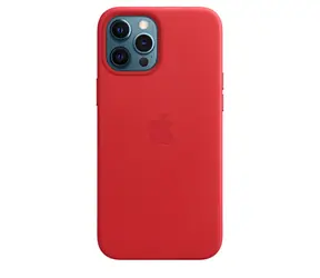 Apple kožený kryt s MagSafe pro iPhone 12 Pro Max červená