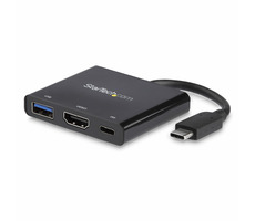 StarTech Multiport video adaptér USB-C na HDMI & PowerDelivery 60W černá / 4K 30Hz / Thunderbolt 3