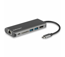 StarTech DKT30CSDHPD mini dokovací stanice šedá / 60W napájení / 1x HDMI / 4x USB / 1x RJ-45 / SD & MMC slot