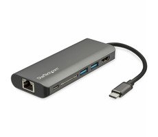 StarTech DKT30CSDHPD3 mini dokovací stanice šedá / 60W napájení / 1x HDMI / 2x USB / 1x RJ-45 / SD slot