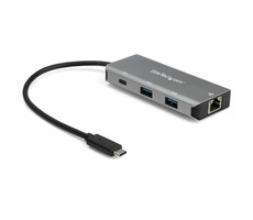 StarTech HB31C2A1CGB USB Hub šedá / 2x USB-A / 1x USB-C / 1x RJ-45 / 10 Gbs