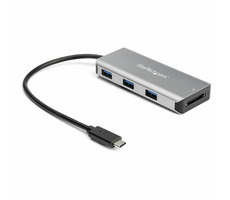 StarTech USB-A Hub 3 porty & SD slot šedá / 3x USB-A / SD slot / 10 Gbs 