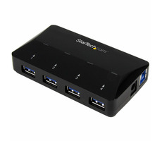 StarTech USB-A Hub 4 porty černá / 4x USB-A / 1x 2.4A nabíjecí port 