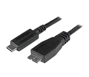 StarTech kabel USB-C na MicroUSB černá / 10Gbps / Thunderbolt 3 / 0.5m