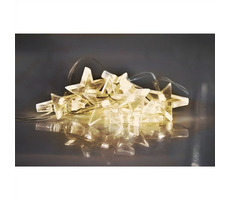 Solight 1V52-WW LED vánoční řetěz hvězdy 1.5m / 10 LED / 2 x AA / žluté světlo