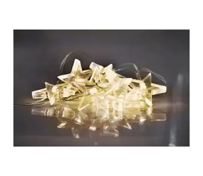 Solight 1V52-WW LED vánoční řetěz hvězdy 1.5m / 10 LED / 2 x AA / žluté světlo