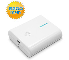 Fantec RBP-52H 5200mAh bílá / 2x USB-A (OUT) / 1x miniUSB (IN) / 5V / 1 A