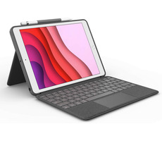 Logitech pouzdro pro Apple iPad 7. & 8 gen. UK šedá / podsvícení / klávesnice / trackpad / Smart