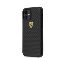 Ferrari On Track Carbon Kryt pro Apple iPhone 12 mini černá