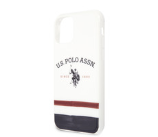 U.S. Polo TPU Tricolor Blurred Kryt pro Apple iPhone 11 Pro bílá