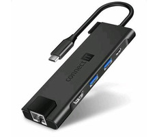 CONNECT IT CHU-8020-AN USB-C hub 5v1 / 1x USB-C (M) / 1x USB-C (F) / 2x USB-A 3.2 (F) / 1x HDMI 1.4 / 1x RJ45 (Gigabit)
