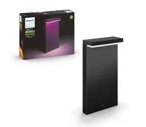 Philips Hue Nyro LED 1x13.5W sloupek černá / venkovní sloupkové svítidlo / 1000lm / 2000-6500K / RGB / IP44